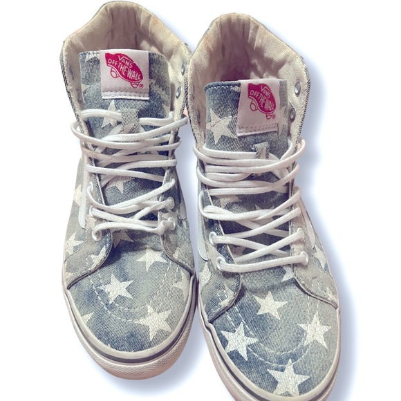 Vans Old Skool Stars Jean Denim High Tops - Picture 2 of 4